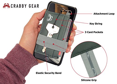 Image of Crabby Wallet - Thin Minimalist Front Pocket Wallet - Canvas Series - Credit Card Holder - Small Travel Wallets - Compact Wallets For Men and Women - Carry Cards, Cash, Phone, Keys (Mona)