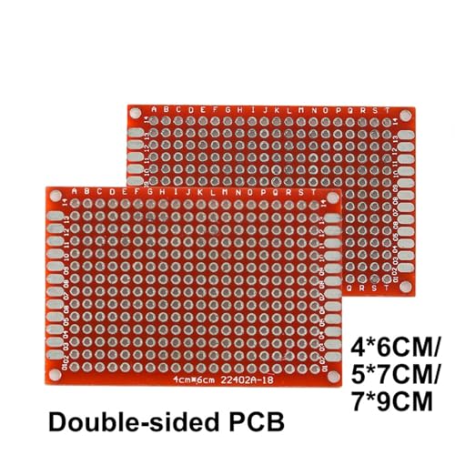 Placa Prototipo Roja de Doble Cara PCB 5x7 cm para Proyectos de Electrónica Universal 3