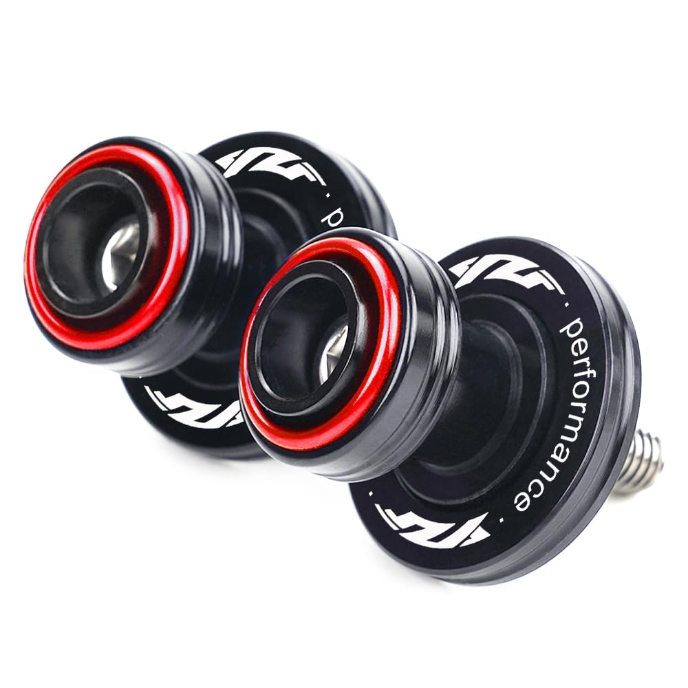 Para Yamaha YZF R1/S/M R3 R6 R7 R9 R25 R125 YZFR1 YZFR3 YZFR6 YZFR7 YZFR9 Accesorio de motocicleta de aluminio 6 mm, sarga, bobinas, deslizadores, soporte, tornillos (Rojo)