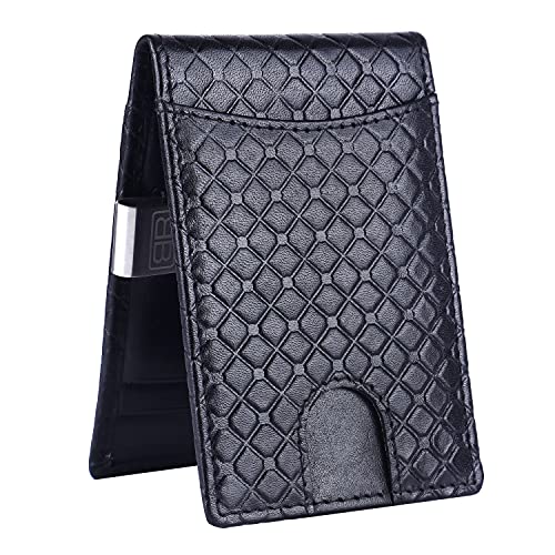 Image of Brooklyn Bridge Genuine Leather Money Clip Wallet for Men - Premium Slim RFID Protected Wallet with Cash Clip & Multiple Card Slots, Smart Front Pocket Design, Stylish Gift for Men
