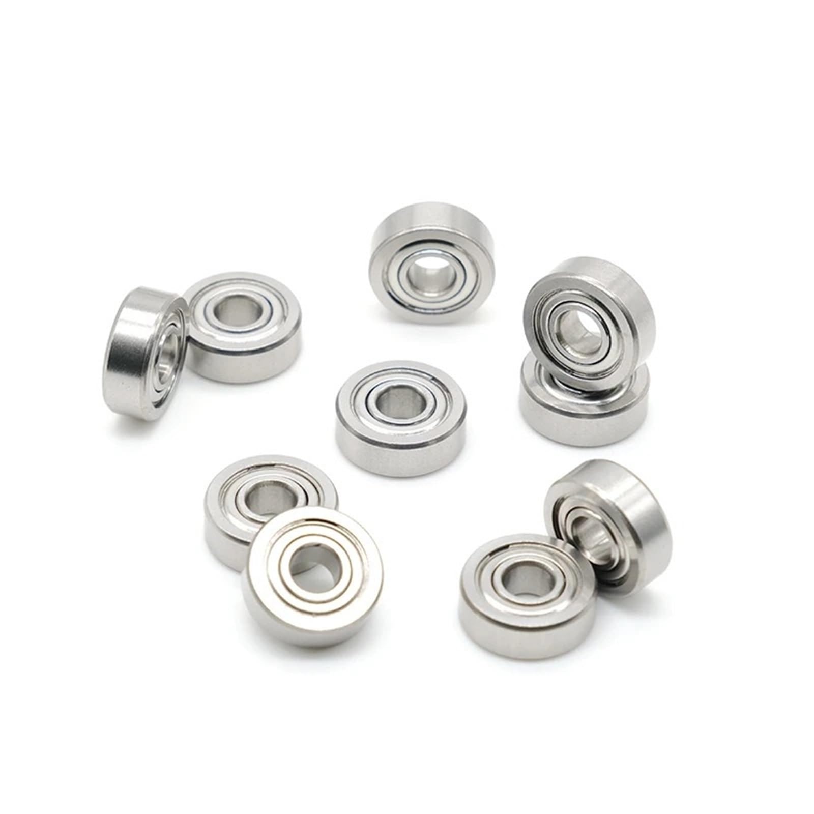 Rodamientos de bolas de ranura profunda de acero inoxidable S606ZZ de 6 x 17 x 6 mm (10 unidades)