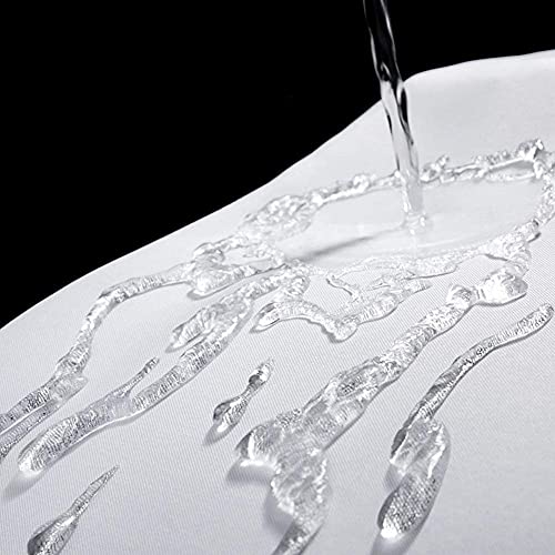 Rideau de bain blanc en polyester épais et extra large lavable pour douche - 6