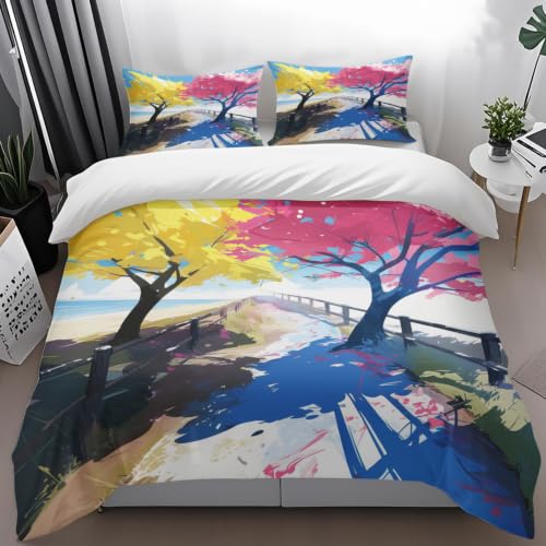 Housse de couette 240 x 260 microfibre durable et douce avec fermeture éclair