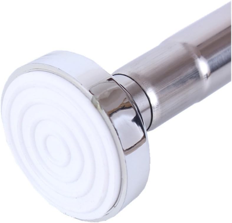 Iflyey Online No Drill 125-220 cm Extendable Telescopic Shower Curtain Tension Rod Stainless Steel Rail Bath Closet Hanging Pole