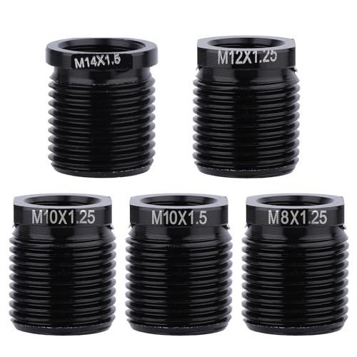 5pcs Gear Shift Knob Adapter Kit, Universal Fit for M10 M12 M14 Threads Quick Installation Gear Shift Knob Adapter Nut Inserts Car/SUV/Truck Manual Transmission
