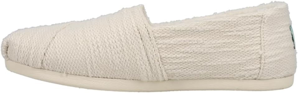 TOMS Womens Alpargata Cozy Knit Slip On Flats Casual - White - Size 7.5 B
