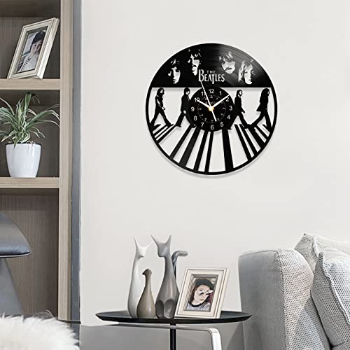 Horloge The Beatles – Disque vinyle – 30,5 cm – Horloge de musique rock pop – Décoration murale – Horloge ronde faite à… - Les Beatles, Paul McCartney, John Lennon, RIngo Starr, George Harrison Horloge The Beatles - Disque vinyle - 30,5 cm - Horloge de musique rock pop - Décoration murale - Horloge ronde faite à… – Image 6