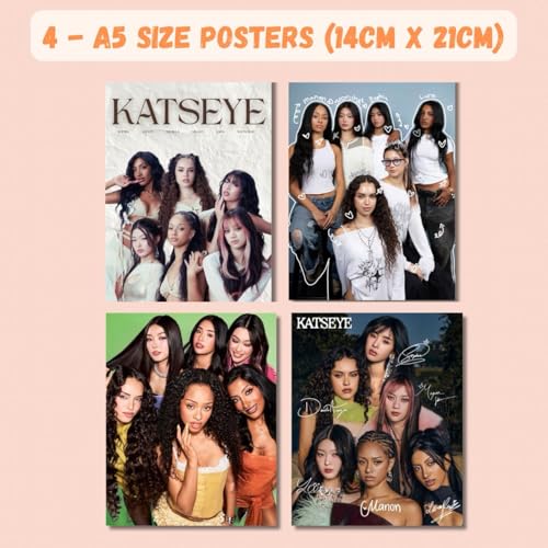 Image of Katseye Poster Combo Pack of 6 Poster, 18 Photocards, 24 Stickers (Self Adhesive Sheets 125GSM) | Pinterest Wall Posters | K-Pop Posters | K-Pop Photocards | Vinyl Material | All in One