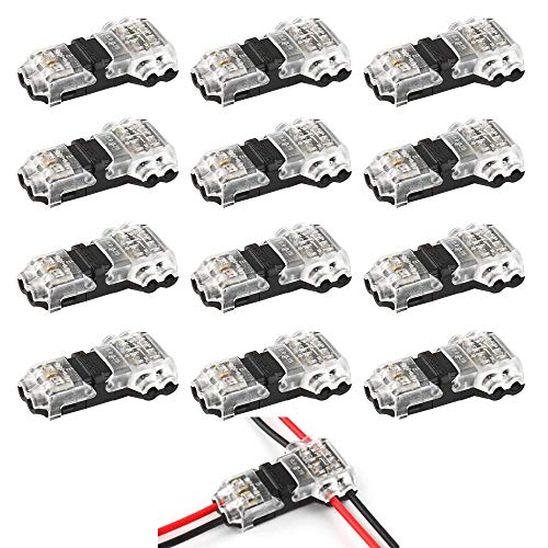 Davitu [Davitu]Wholesale T shape 2PIN Wire Terminal Block Connector Scotch Lock for 18-22AWG Electrical Wire,led strip Connector - (Color: Transparent case, Pins: 400pieces per pack)