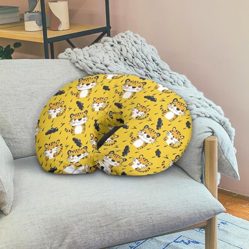 Image of Cute Tiger Pillow Cover for Infant Snug Stretchy Nursing Pillow Case for Bottle Feeding, Breathable Easy to Clean (22 inchx18 inchx6 inch)