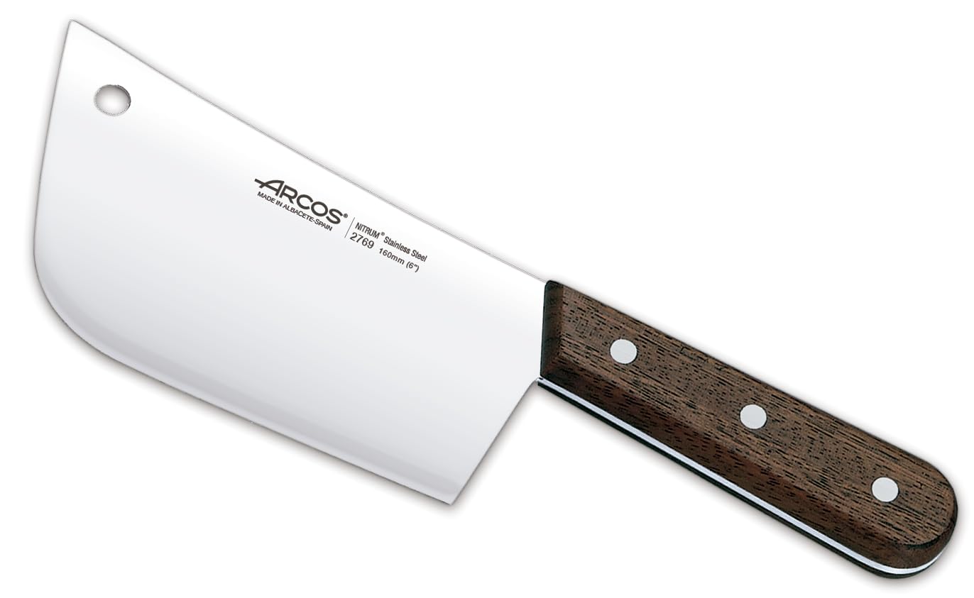 Arcos Séries Atlantico Couperet Lame Acier Inoxydable Nitrum 160 mm 310 GR Manche Jatoba Bois Brun