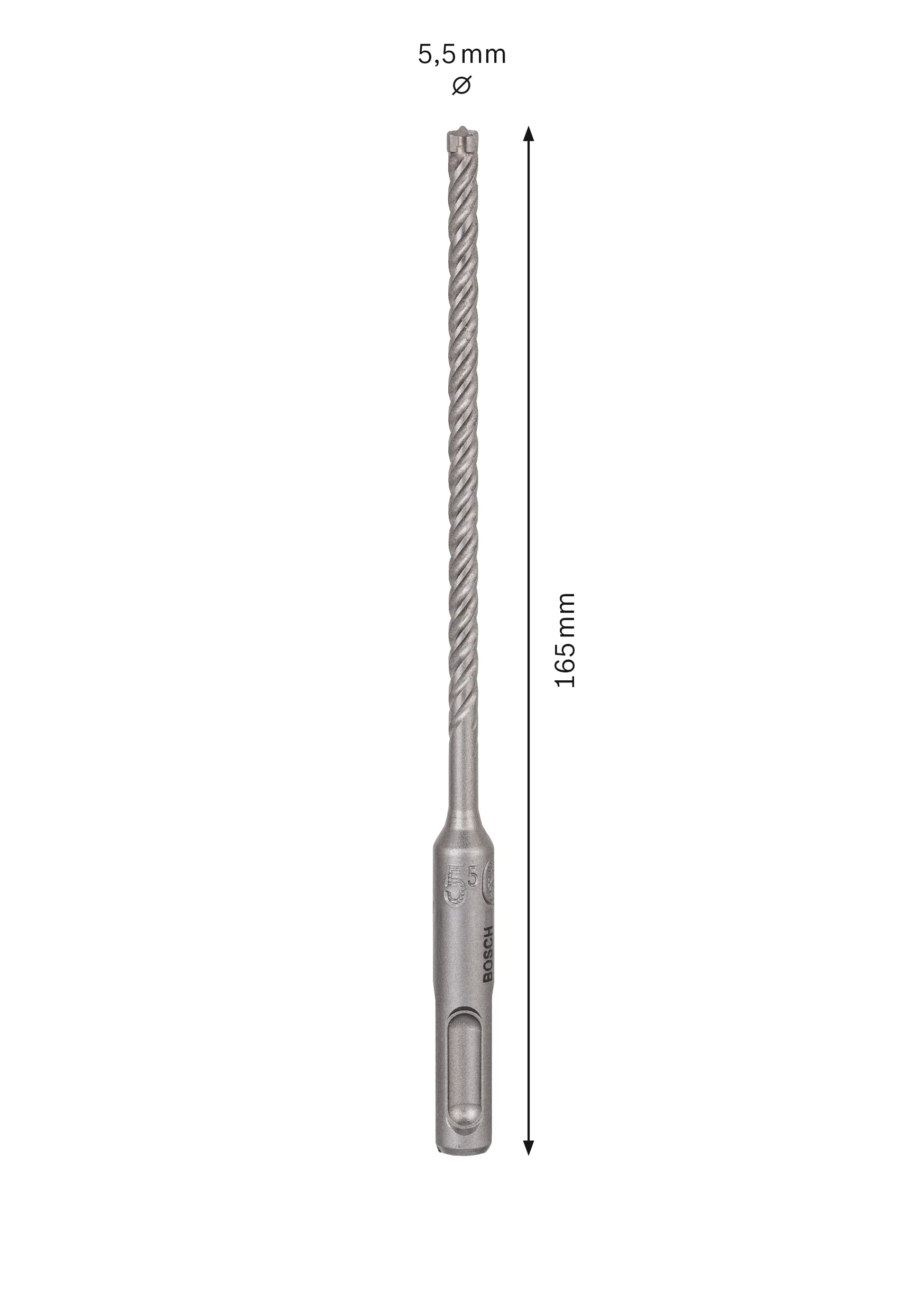 Bosch Accessories 2608576173 Punta SDS Plus-7X per Calcestruzzo e Muratura, Accessorio per Martello Perforatore, 5 x 100 x 165 mm, Set di 10 Pezzi