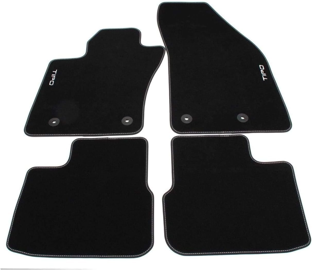 Tappetini Per Fiat Tipo 5 Porte e SW, Con Logo Ricamato 2 Pin Di Sicurezza, Alta Qualità, Made In Italy
