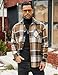 COOFANDY Flannel Shirt for Men Casual Plaid Shirt Lightweight Button Down Shirt Jacket Khaki Medium
