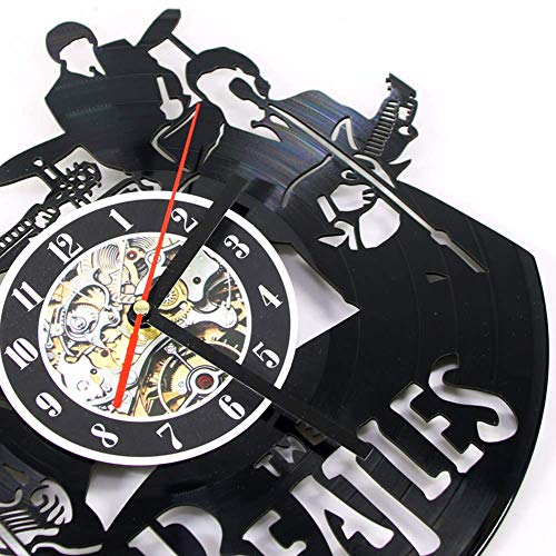 LittleNUM Horloge Murale en carnet de Vinyle, Horloge Murale silencieuse, Horloge Murale créative, Horloge Murale de la… - Les Beatles, Paul McCartney, John Lennon, RIngo Starr, George Harrison LittleNUM Horloge Murale en carnet de Vinyle, Horloge Murale silencieuse, Horloge Murale créative, Horloge Murale de la… – Image 4