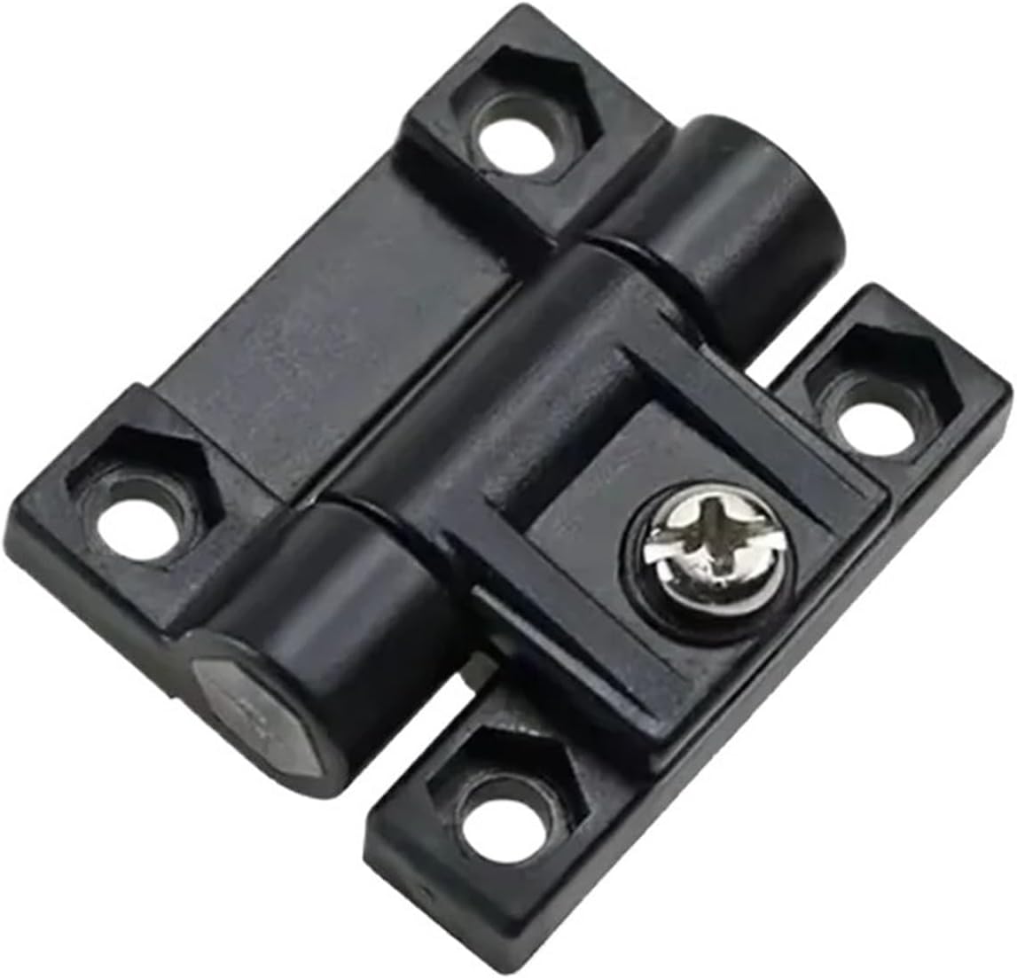 Black Foldable Hinge Industrial Equipment Box Cabinet Adjustable Torque Door Damping 1Pcs