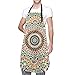 tuotaowenhua Schürze Geometrische Islam Schürze Männer Frauen Einstellbare Chef-Schürze BIB Hundepflege-Schürze mit Taschen