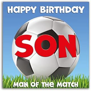 The Heritage Press 'Man of the Match' World Cup - Birthday Card for Son with Envelope - Eco-friendly - Made in UK - 215X215mm