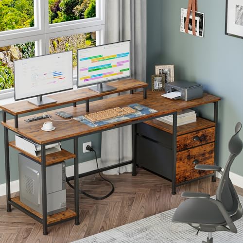 Desk with Monitor Stand