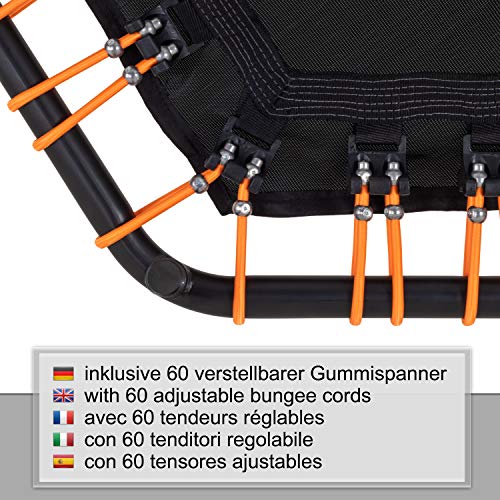 Ampel 24 Minitrampolin rund oder hexagonal mit Haltestange, Fitness Trampolin mit Bungee-Seil-System… – Bild 4