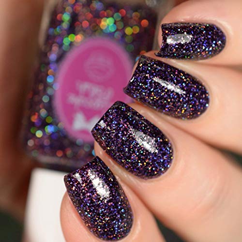 Amazon Com Amethyst Dark Purple Glitter Holographic Nail Polish By Cupcake Polish Handmade Products