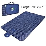 MIU COLOR Large Waterproof Outdoor Picnic Blanket, Sandproof and Waterproof Picnic Blanket Tote for Camping Hiking Grass Travelling