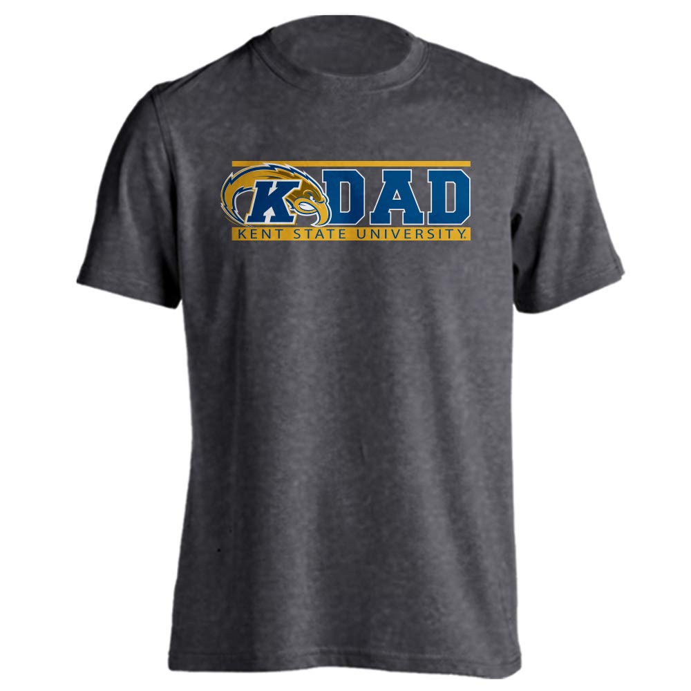 Sport Your Gear Kent State Golden Flashes Proud Parent Dad T-Shirt (Charcoal Heather - X-Large)