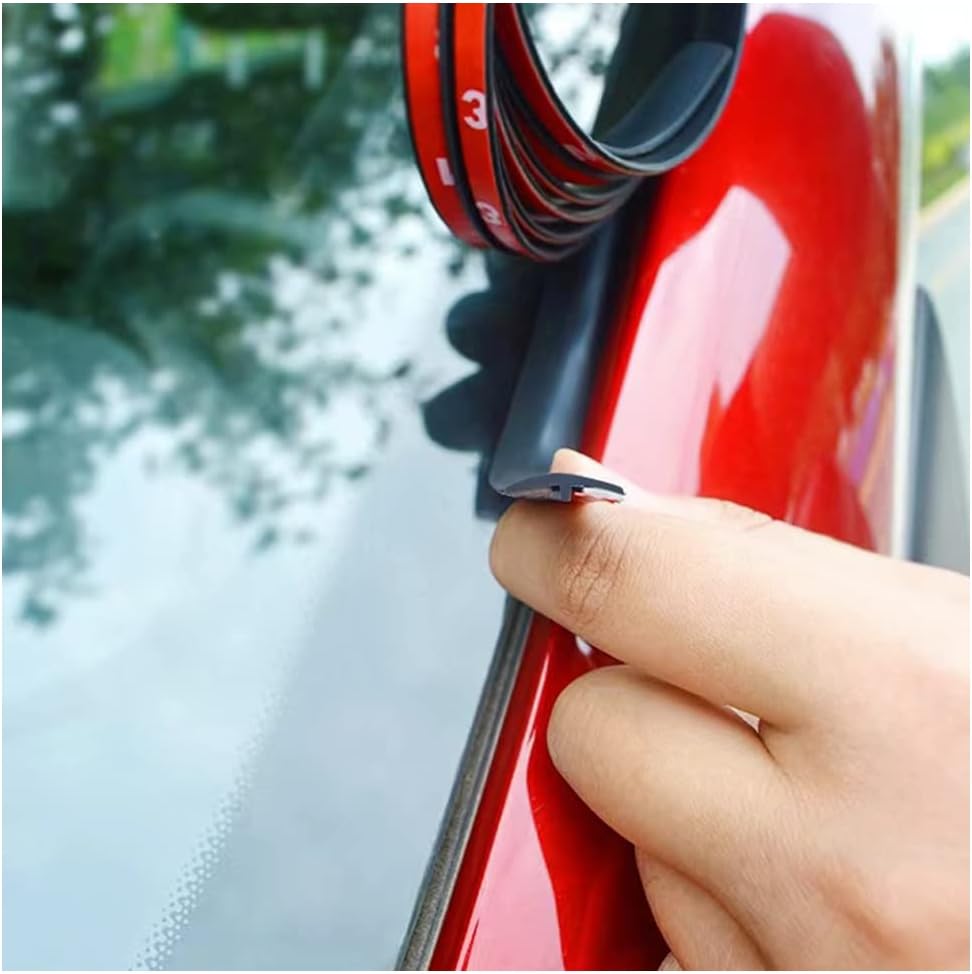 19MM x 23FT T-Shape Car Sunroof Seal Rubber Edge Trim,Cuttable Automotive Weather Stripping with Self Adhesive for Windshield,Universal Rubber Seal Strip for Car Truck SUV (19mm*23ft)