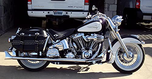 Image of Gas Fuel Tank Emblems Badges Decal Medallions NamePlates Logos Signs Compatible for Harley-Davidson FL & FLH Panhead Touring Softail Dyna 1961-1962 W /Mounting & Screw Vintage Style 61776-61T