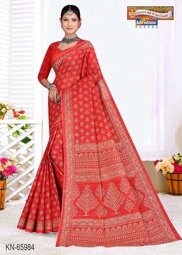Image of Karishma Pure Cotton Mulmul (stiff) Saree With Simple Design.