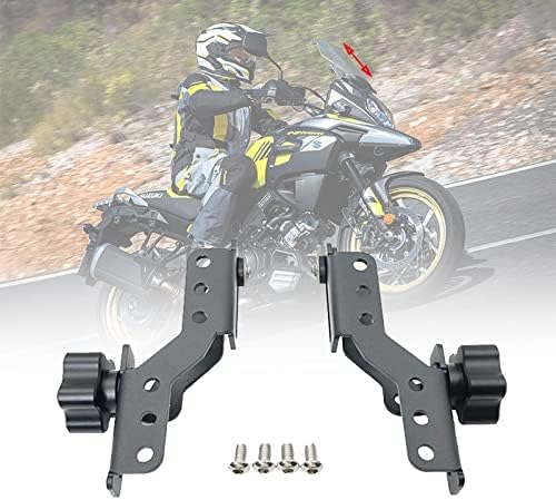 Miniatura 2 de Soporte para parabrisas de motocicleta DL1000 para parabrisas de motocicleta, ajustadores, kits ajustables compatibles con Suzuki V-Strom DL 1000
