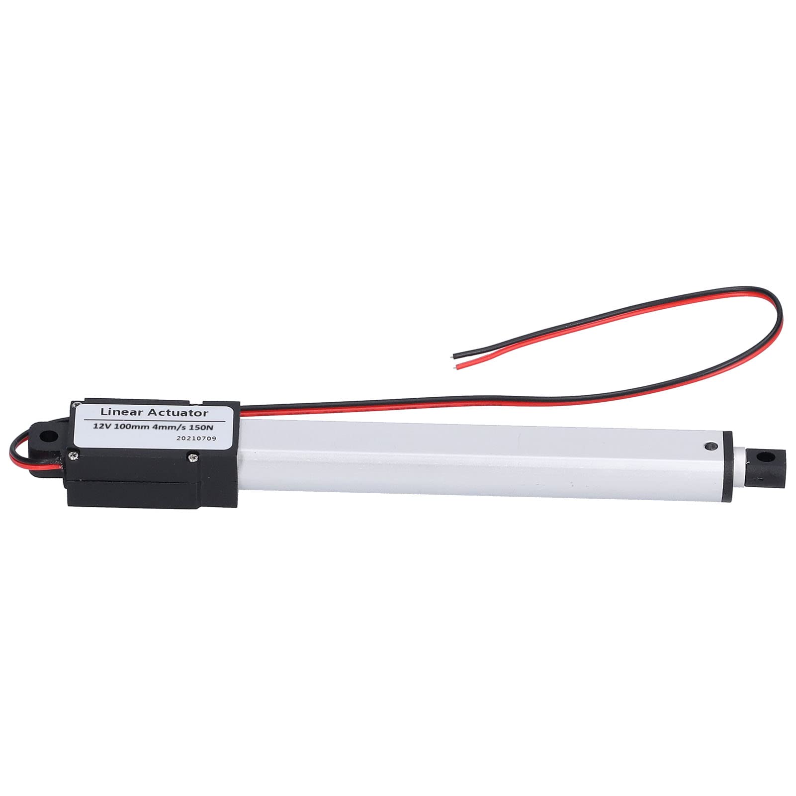 Attuatore Lineare Elettrico DC 12V, 100mm Corsa, 150N, 4mm/s Velocità, Interruttore di Finecorsa Interno, Basso Rumore, Tubo in Alluminio