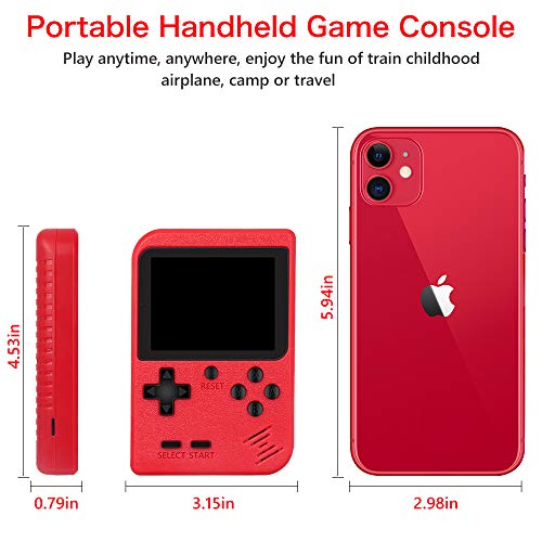 RegeMoudal Handheld Game Console, Retro Mini Game Player, 400 Classical FC Games, Built-in 800mAh Rechargeable Battery, Support for Connecting TV & 2 Players - Thumbnail 6