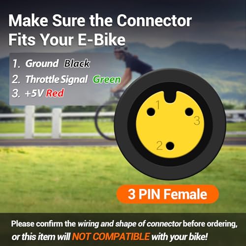 Image of Zeekpowa Thumb Throttle Twist Throttle for Bafang BBS01B /BBS02B /BBS-HD Mid Drive Motors 3-Pin Female Connector eBike Conversion Kit Accessory