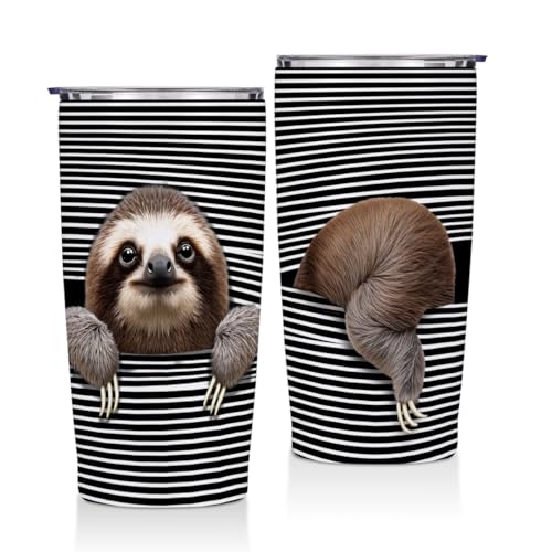 Jztco Sloth Gifts for Women 20 oz Tumbler, Sloth Stainless Steel Insulated