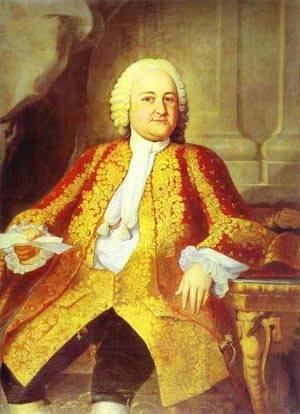 Peinture à l'huile tableau portrait ancien Georg Caspar Prenner The English Merchant 36x48