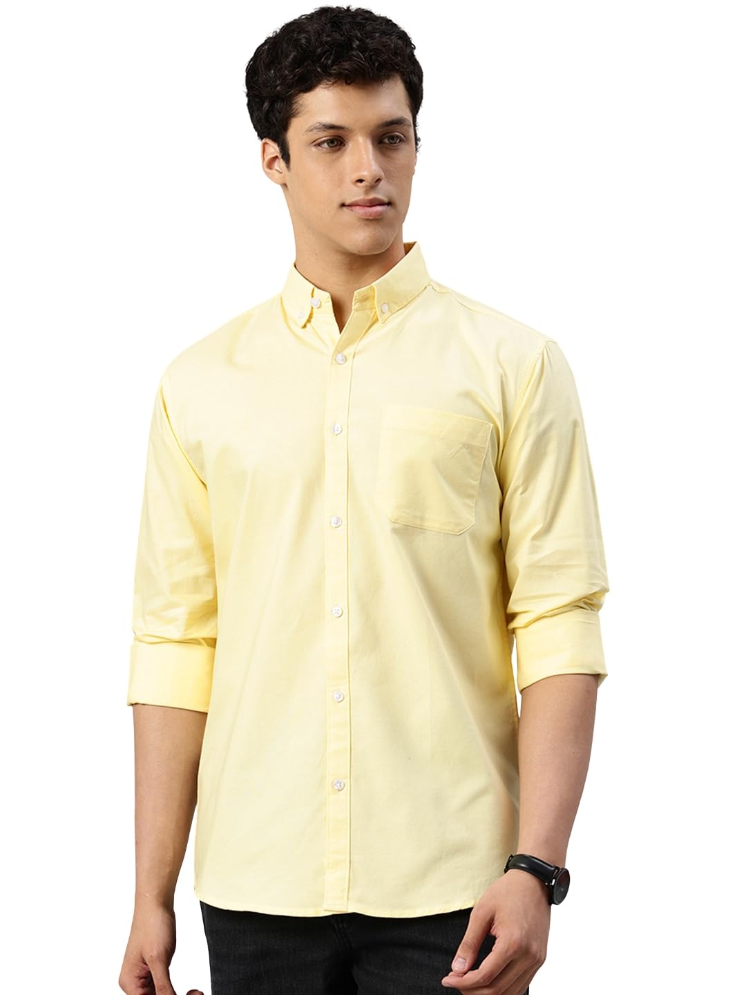 majestic man Men’s Solid Pure Cotton Casual Shirt – Slim Fit | Full Sleeves | Soft & Breathable Fabric-picture-47