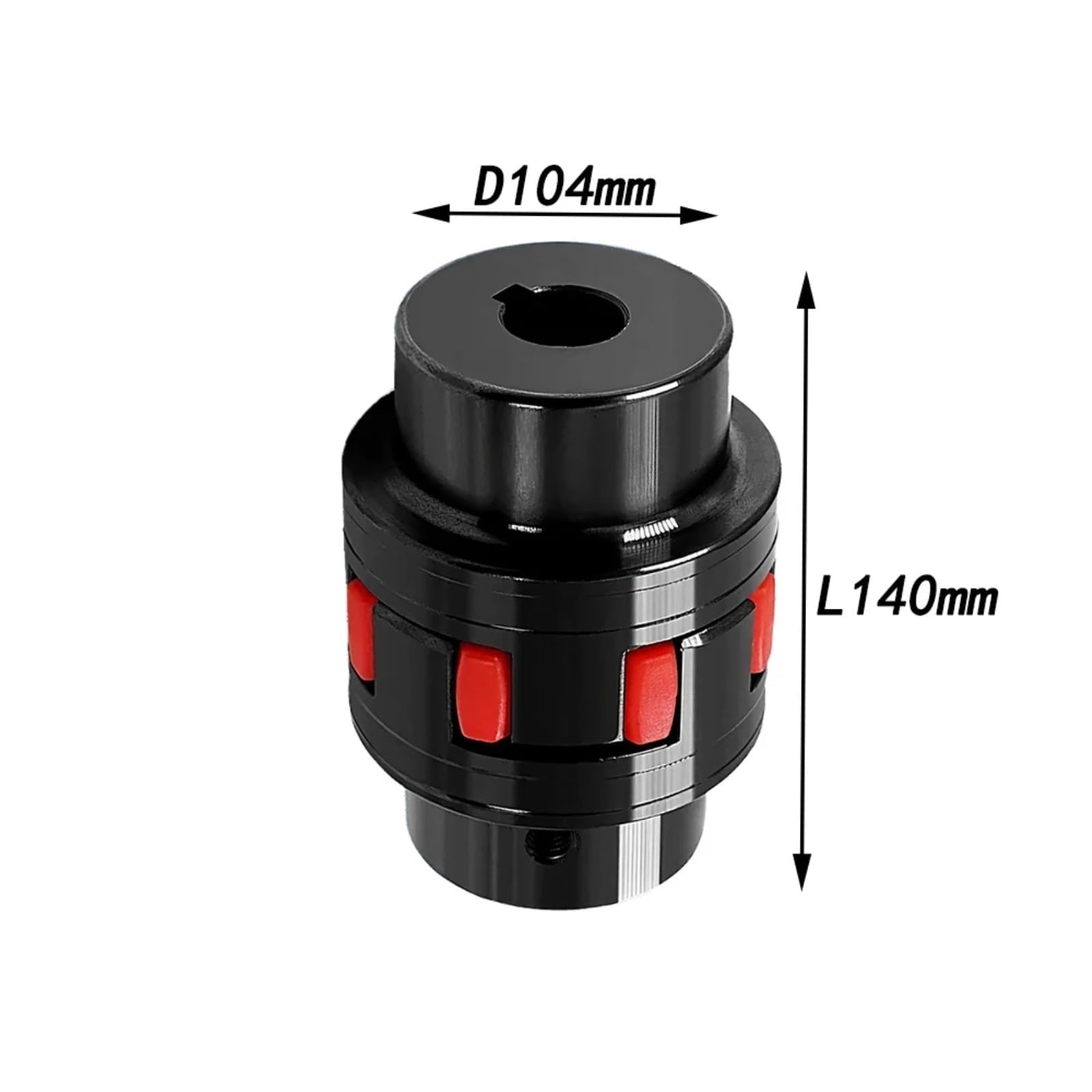 Giunto Elastico Flessibile, 1PC XL6 D104L140 15/18/22/28/32/35/40/60mm GR48 Motore CNC Vite a ricircolo di Sfere Jaw Spider Plum Acciaio Albero Accoppiatore Flessibile(15x28)