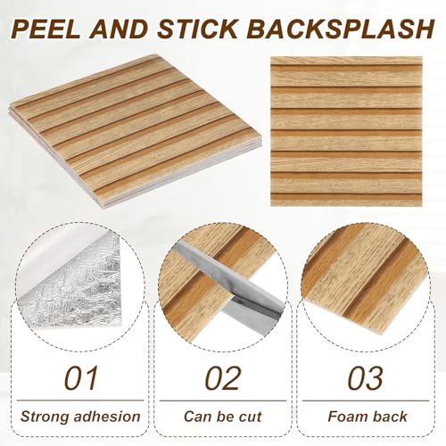Azulejos autoadhesivos para cocina y baño con textura de madera impermeable QUARKZMAN 4