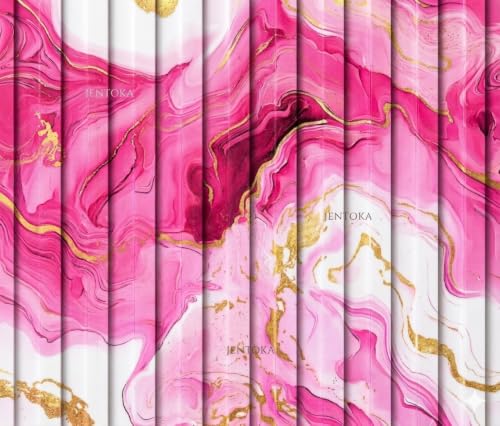 Image of Pink Gold Louvers Self-Adhesive Kitchen Wallpaper Roll, PVC 3D Wall Sticker Oil Proof, Waterproof & Washable Wallpaper for Home Decor, Living Room, Bedroom, Hotel & Cafe Walls (45x300cm)