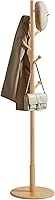 Vista 8 de VASAGLE Perchero de madera maciza, perchero de pie independiente con 8 ganchos, 3 opciones de altura, para abrigos, sombreros, bolsos, carteras