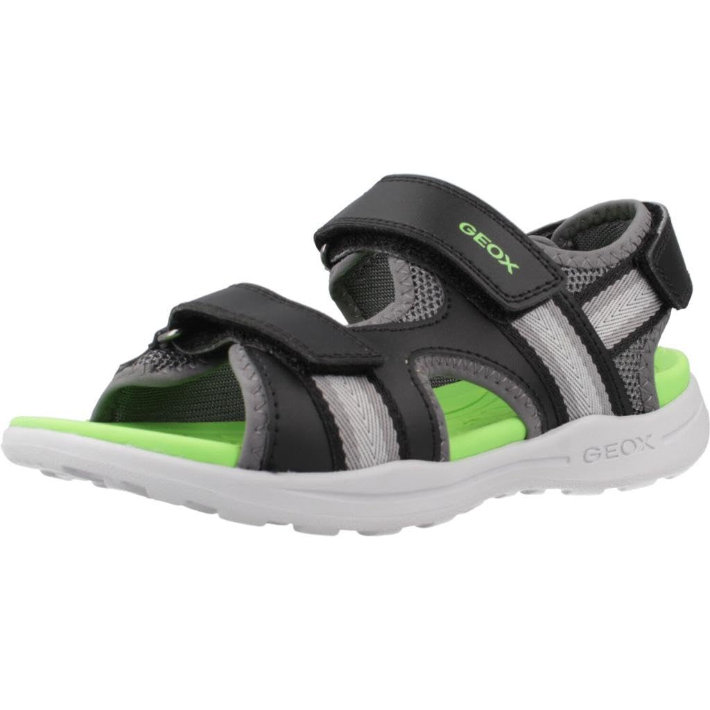 Geox Boys Black Kids Sandals, 30 Eu, Kids Sandals J555xb