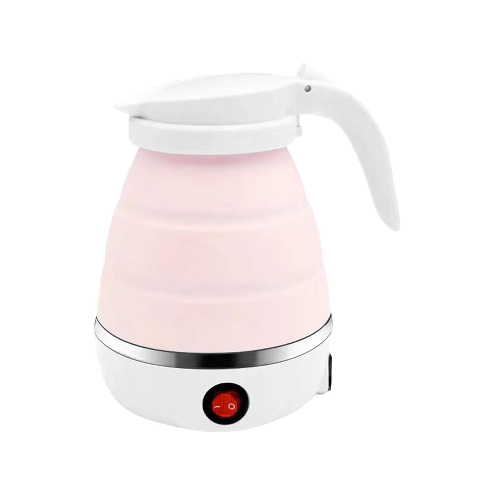 Portable Folding Electric Kettle Foldable Water Kettle | Portable Folding Electric Kettle Foldable Water for Tea Coffee Picnic Pink Stainless Steel Silicone-image-48