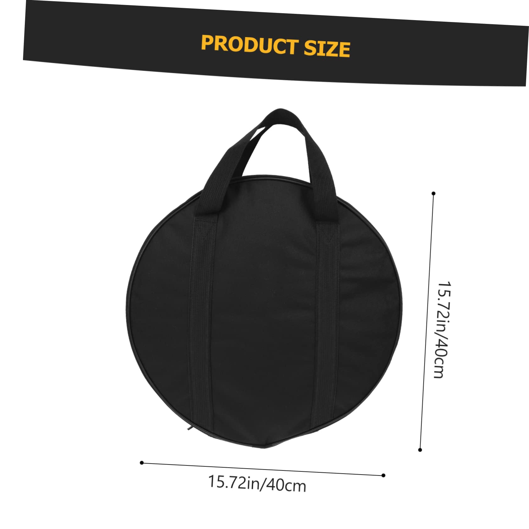 Yardwe Cymbal Drum Carrying Case Portable Gong Bag Padded Crossbody Bag for Snare Drum Mini Gong Storage