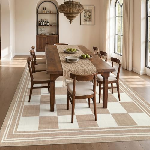 Image of cotiled Boho 5x7 Area Rugs for Living Room: Soft Moroccan Washable Rug