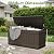 Devoko 78 Gallon Deck Box, Waterproof Resin Outdoor Storage Box for Outside and Patio, Outdoor Storage Bench Lockable for Patio Furniture, Garden Tools and Pool Supplies (Brown, 78 Gallon)