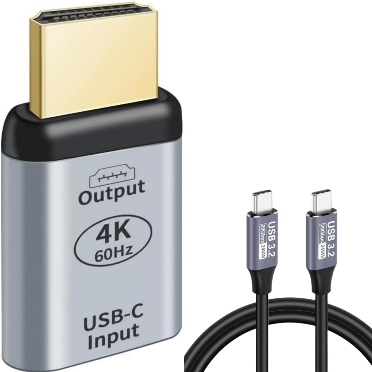 USB C Female Source to DP Male Sink HDTV Adapter 4K 60hz 1080p for Mac-Book Pro/Air, Galaxy, Surface, iPhone 17 Series. Not Work for DP Host to Type-C Displays