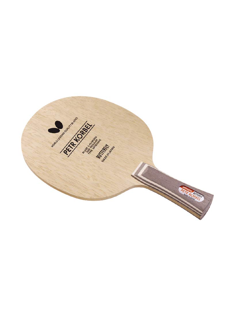 Butterfly Petr Korbel Table Tennis Blade - 5-ply All-Wood Blade - Professional Butterfly Table Tennis Blade - Available in FL and ST Shakehand Handle Styles - Made in Japan