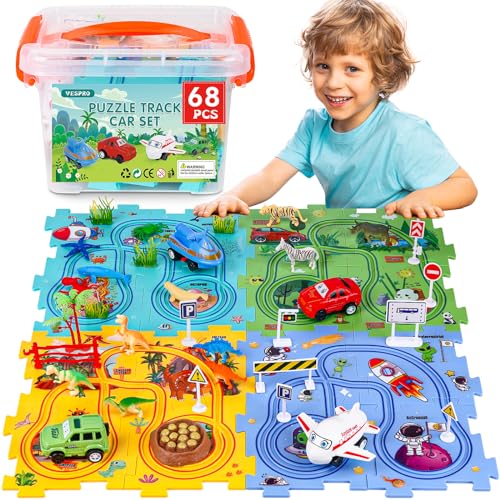 VESPRO Toddler Car Track Puzzle