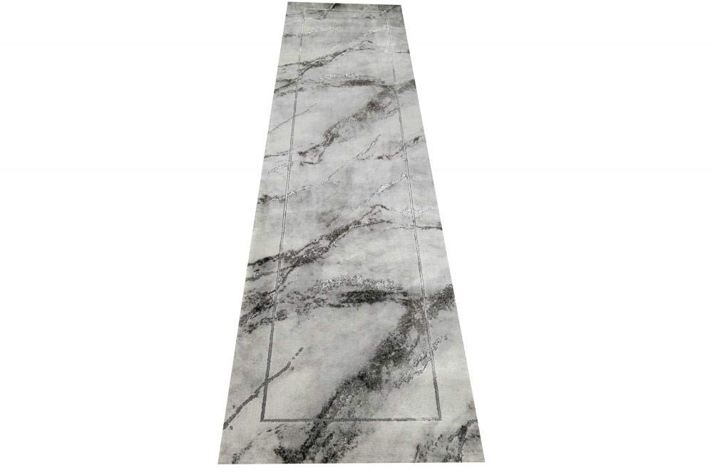 Dywan do salonu, designerski dywan, marmurowy, szary, rozmiar 200 cm, okrągły
